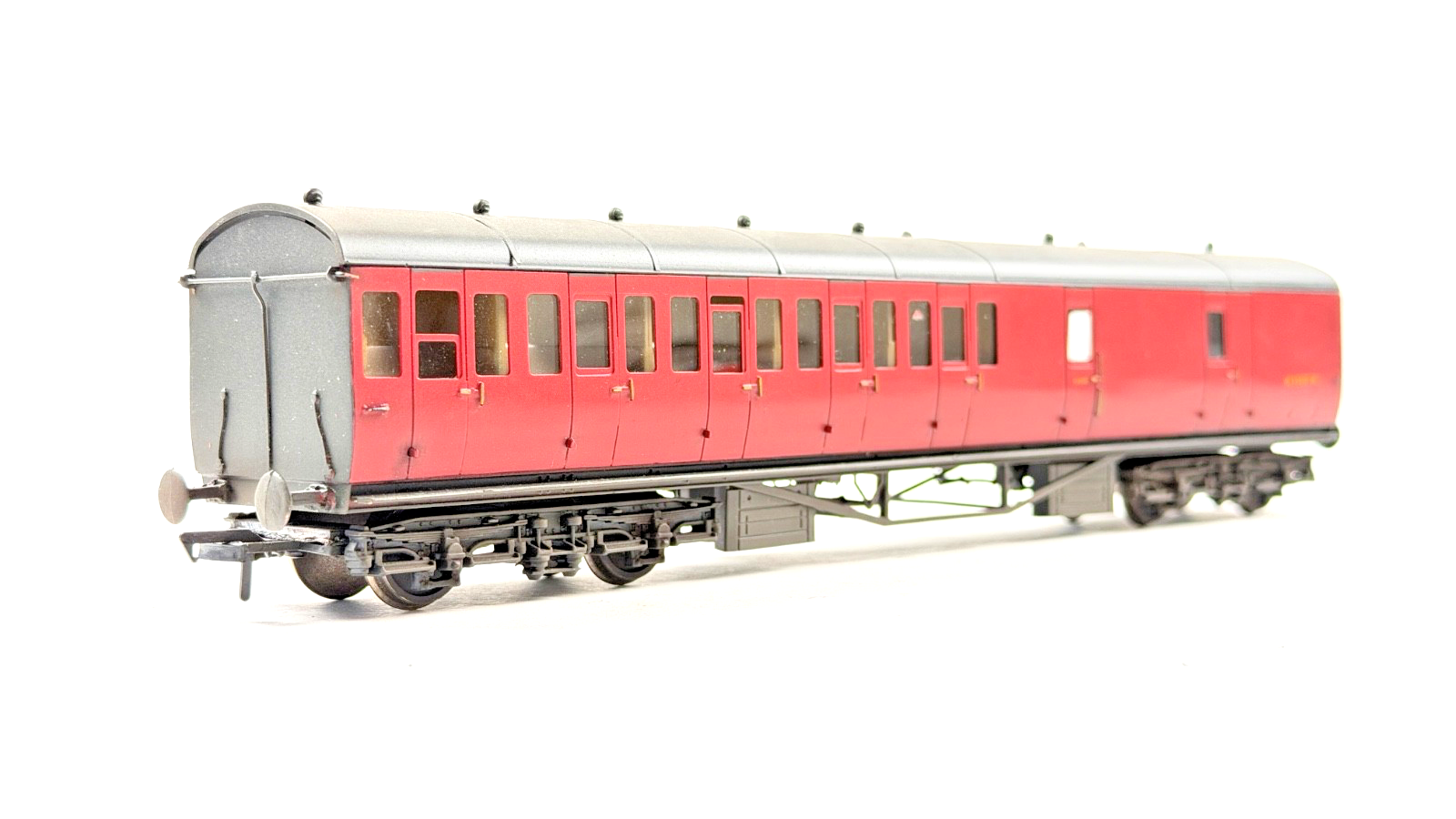 LARRY GODDARD 00 GAUGE BRASS KIT BUILT GWR DIA.117 CRIMSON SUBURBAN COACH W5500W
