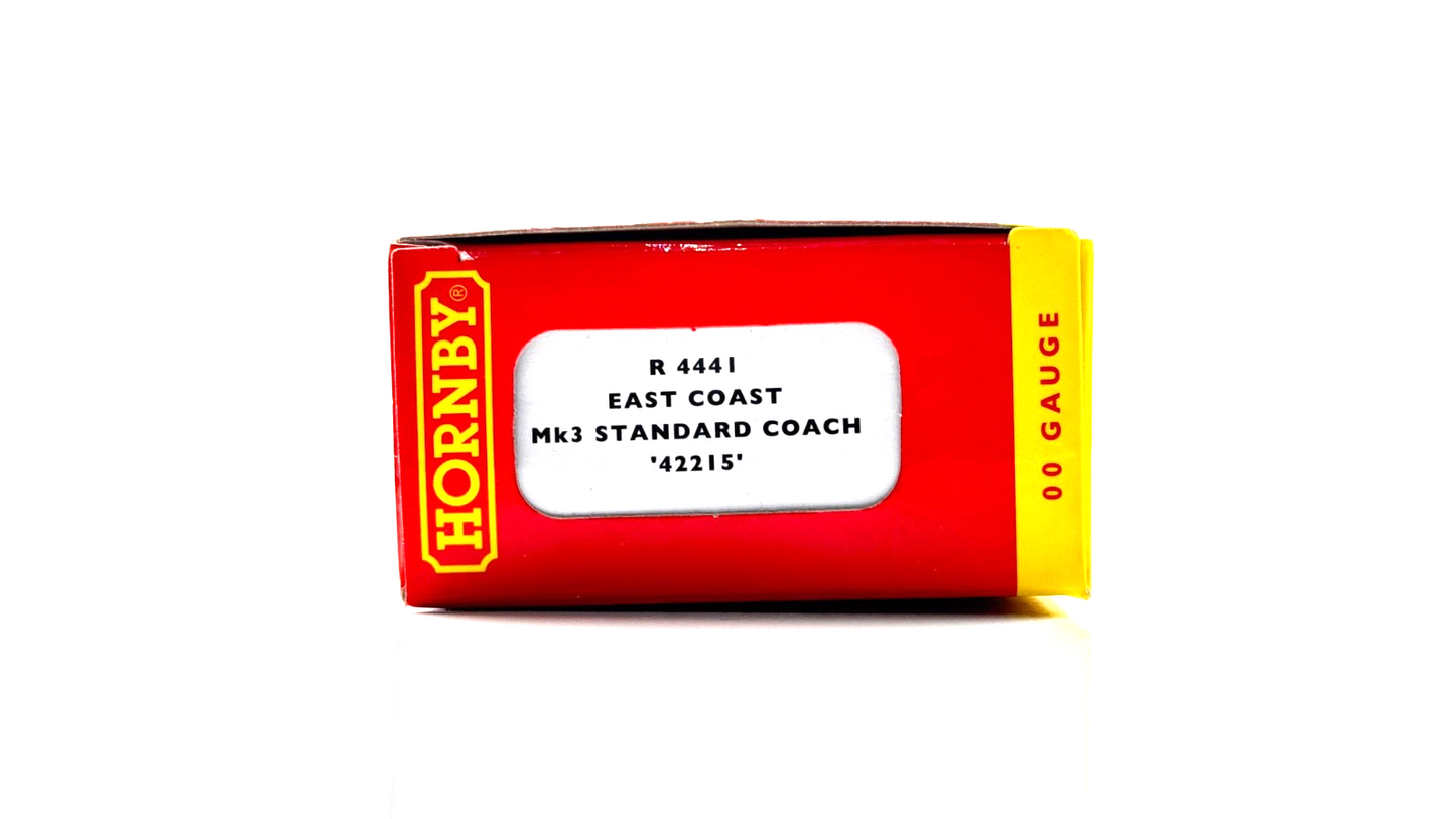 HORNBY 00 GAUGE - R4441 - EAST COAST TRAINS MK3 STANDARD COACH - (NO BUFFERS)