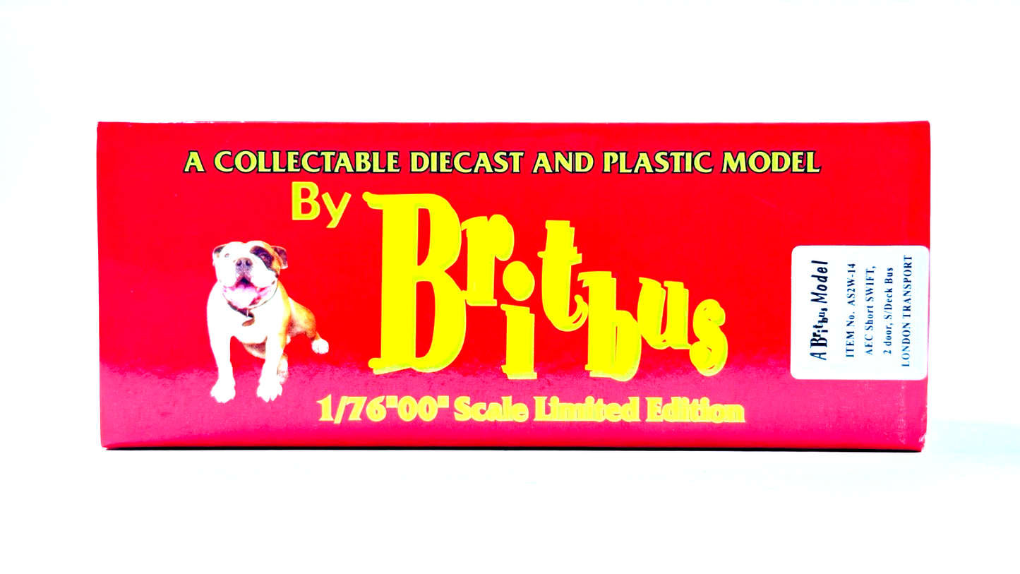 BRITBUS AS2W-14 - 1/76 SCALE - AEC SHORT SWIFT SINGLE DECK LONDON TRANSPORT BUS