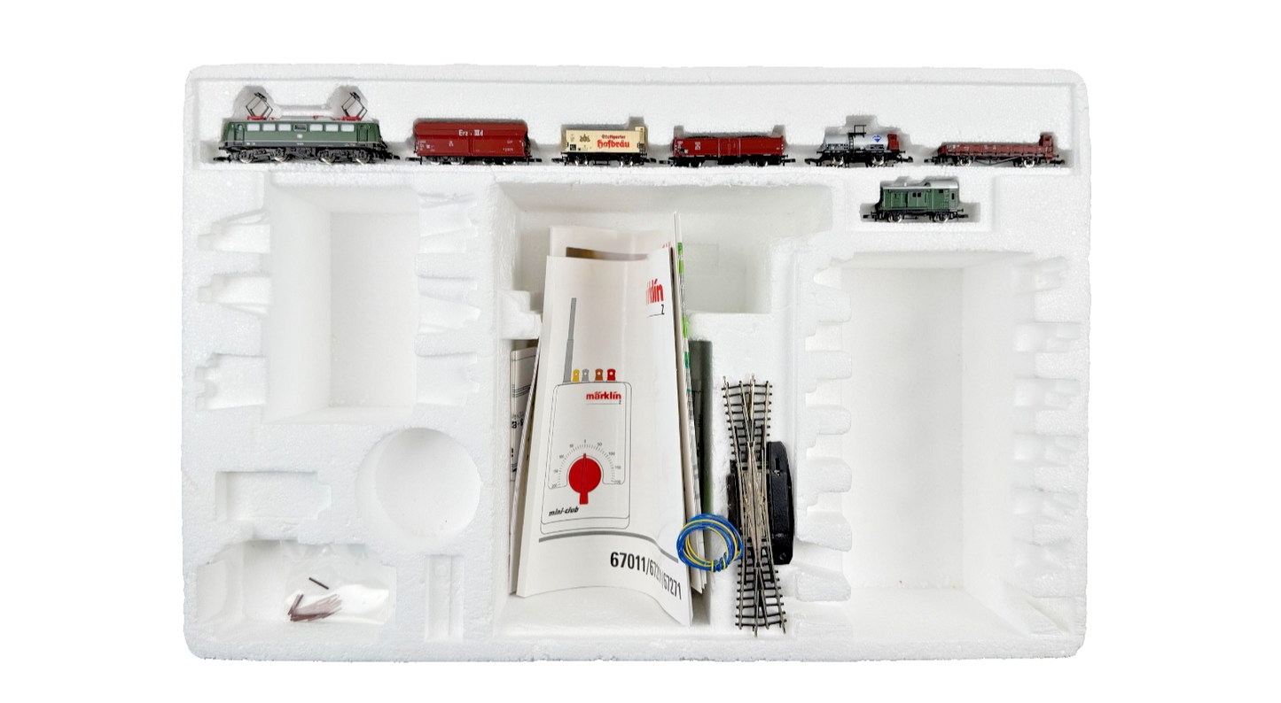 MARKLIN Z GAUGE 81860 - 25 YEARS MINI CLUB LOCO & FREIGHT STARTER SET INCOMPLETE