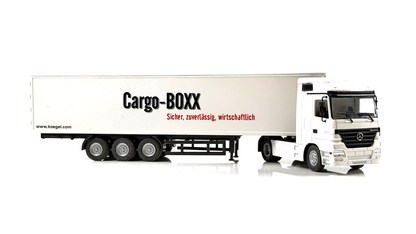 NZG 1/50 SCALE - MERCEDES BENZ ACTROS CARGO-BOXX KOEGEL LORRY BOXED
