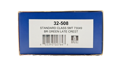 BACHMANN 00 GAUGE - 32-508 - STANDARD CLASS 5MT 73049 BR GREEN LATE CREST BOXED