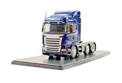 TEKNO 1/50 SCALE - 1599744 - SCANIA R440 STREAMLINE BLUE 6X2 TRACTOR UNIT BOXED