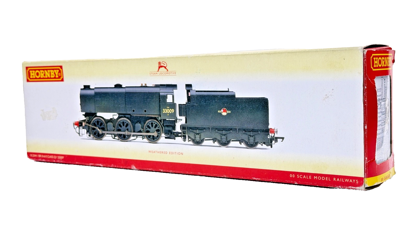 HORNBY 00 GAUGE - R2344 - BR BLACK 0-6-0 CLASS Q1 LOCOMOTIVE 33009 WEATHERED