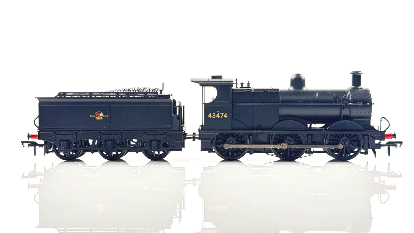 BACHMANN 00 GAUGE - 31-625 - CLASS 3F 43474 BR BLACK LATE CREST LOCOMOTIVE BOXED